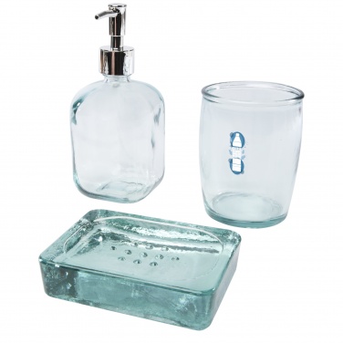 Logo trade corporate gifts picture of: Jabony 3-piece recycled glass bathroom set